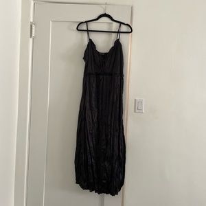 Zara wrinkle silk midi dress size XL
